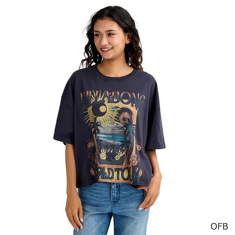 BILLABONG ビラボン ウィメンズ GRAPHIC WIDE LOOSE CROPPED Tシャツ