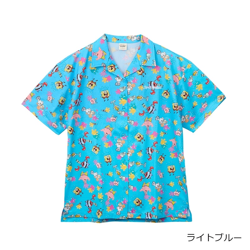 Supreme×スポンジボブ コラボシャツ ブルー 新品未開封 SpongeBob SquarePants スポンジ・ボブ 速乾シャツ(ピンク): 通常