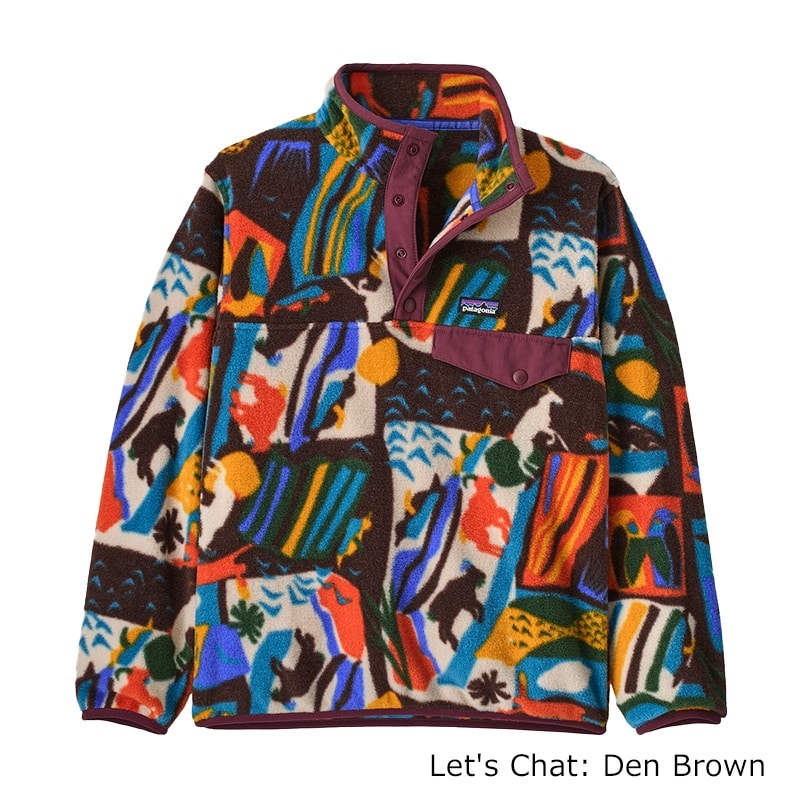 パタゴニア　キッズ　総柄　スナップt Patagonia パタゴニア キッズ・ライトウェイト・シンチラ・スナップT