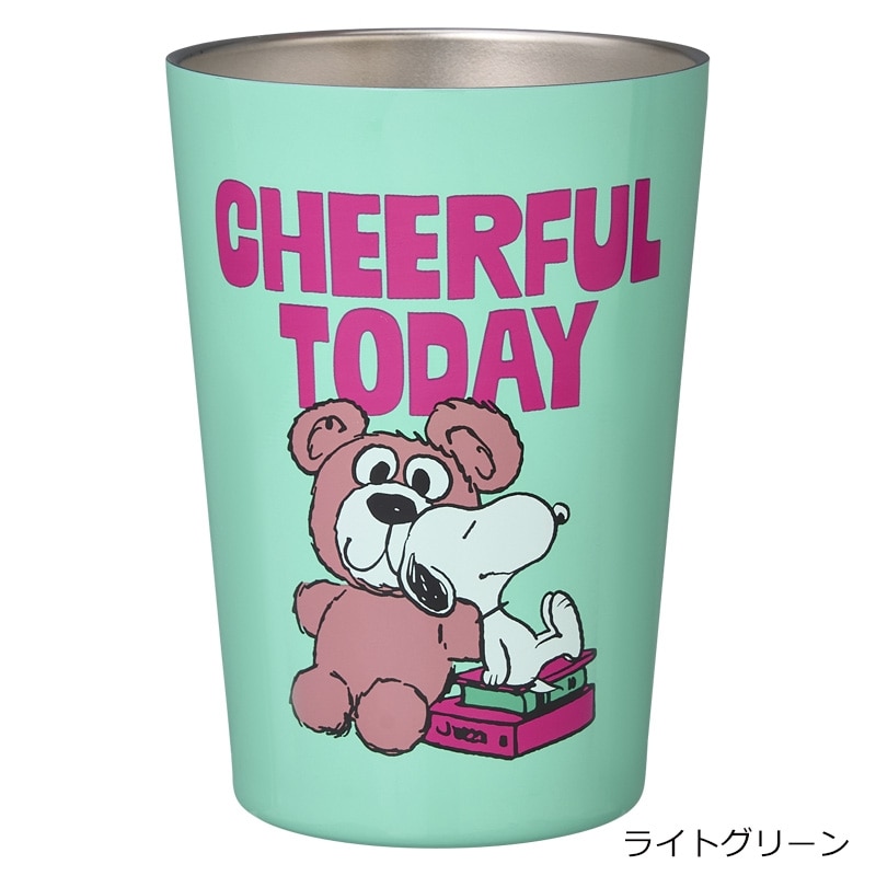 スヌーピー PEANUTS ステンレスタンブラー(ライトグリーン