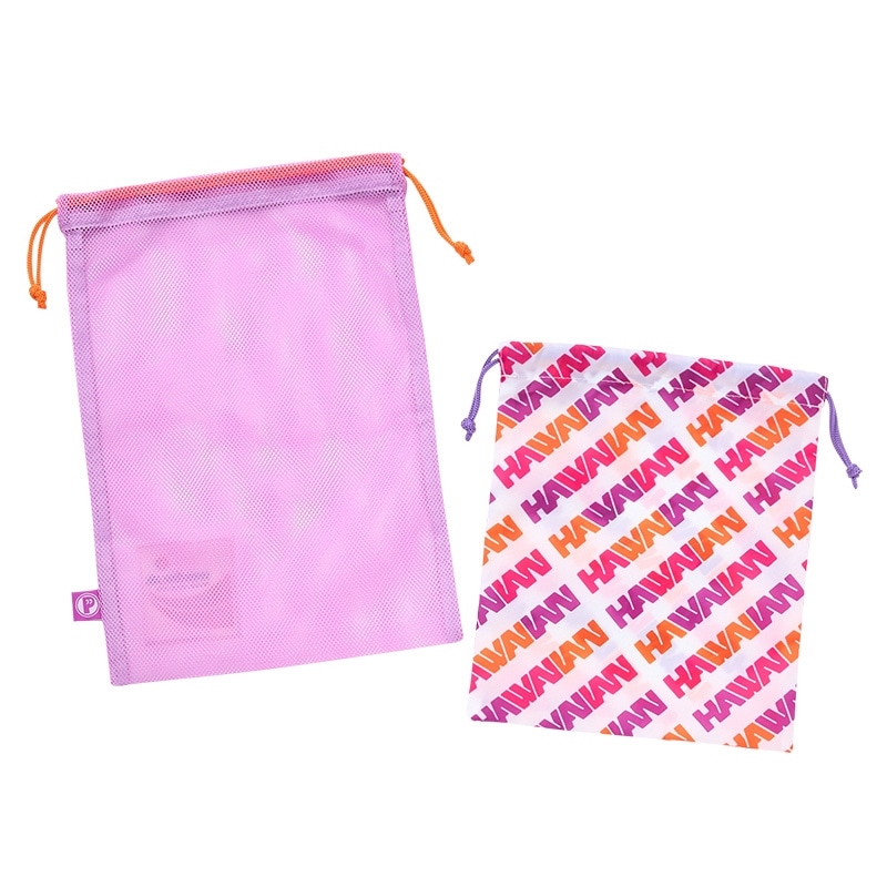 PLAZA BASICS HAWAIIAN AIRLINES ハワイアン航空 巾着セット(巾着