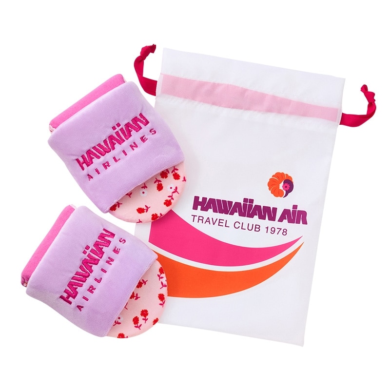 PLAZA BASICS HAWAIIAN AIRLINES ハワイアン航空 巾着付きトラベル