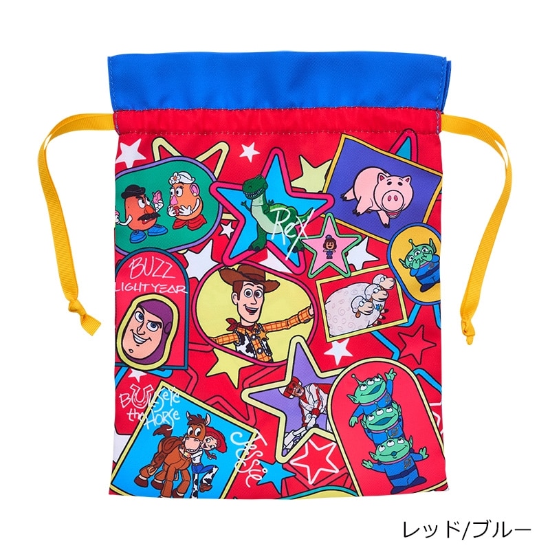 TOY STORY トイ・ストーリー 巾着(ピンク/グリーン): 通常| プラザ