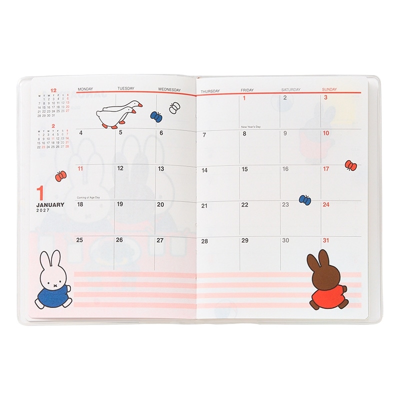 2026年10月始まり】ミッフィー Miffy A6 ウィークリー ダイアリー