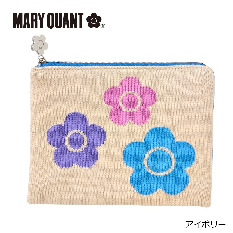 MARY QUANT マリークワント ニットフラットポーチ(ピンク): 通常