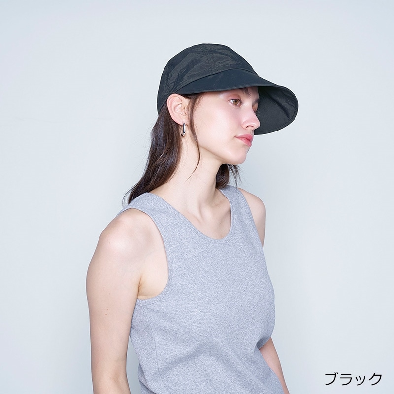 Sun Block LAB BEAUTY ワイドリムキャップ(チャコールグレー): 通常