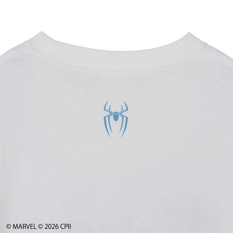 SPIDER-MAN スパイダーマン / Tシャツ ホワイト (ワイド)(ホワイト