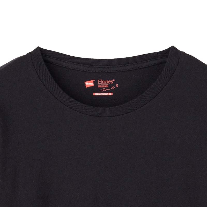 Hanes ヘインズ クルーネックTシャツ 2Pセット(ブラック/ホワイト