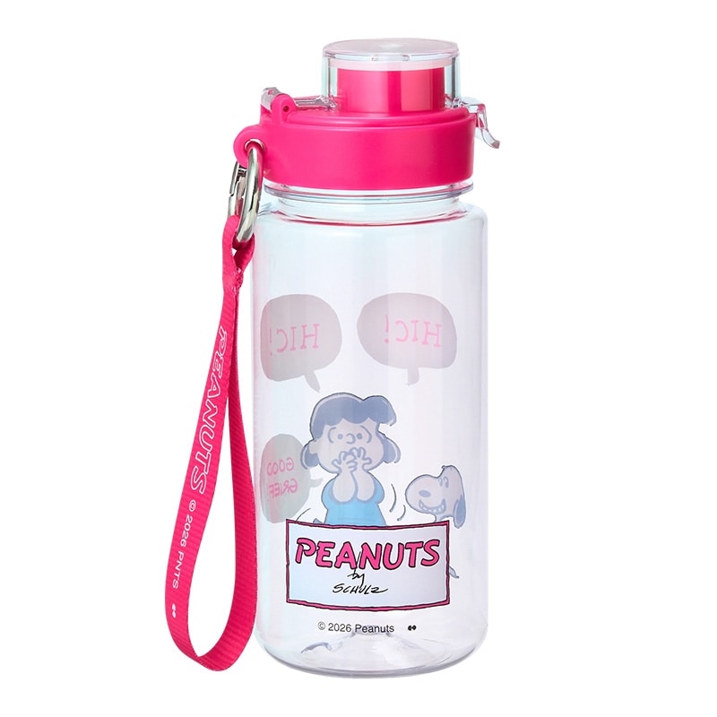 スヌーピー PEANUTS ストラップ付きドリンクボトル(BLUE): 通常