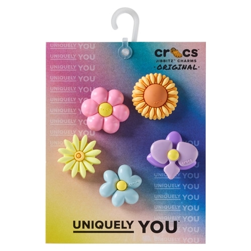 crocs クロックス ジビッツ 5個セット(PUFFY FLOWERS): 通常| プラザ