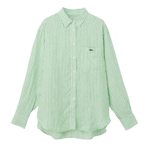 【一部予約販売中】 ラコステ LACOSTE リネンシャツ(ミント): プラザ 通常| トップス