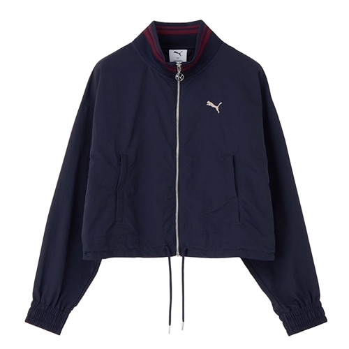 PUMA プーマ ウィメンズ T7 リラックスドウーヴンジャケット(ネイビー