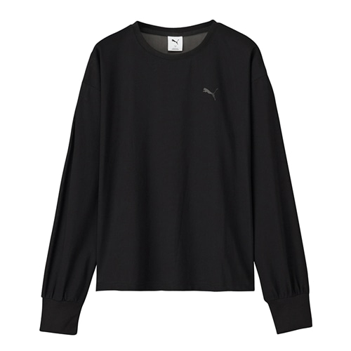 PUMA プーマ メッシュロングスリーブTシャツ(ブラック): 通常