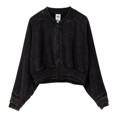  dot トラックトップ ブラックM adidas アディダス SST ダブルレイヤード クロップド丈 トラックトップ