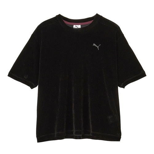 PUMA プーマ ベロアメッシュTシャツ(ブラック): 通常| プラザ 