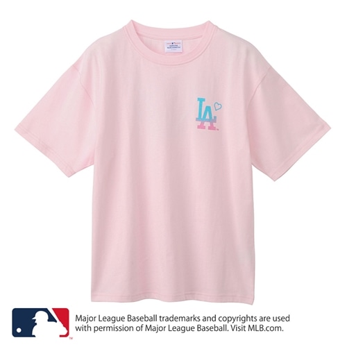 MLB Tシャツ ロサンゼルス・ドジャース(ライトピンク): 通常| プラザ MLB Tシャツ ロサンゼルス・ドジャース(ライトピンク): 通常| プラザ