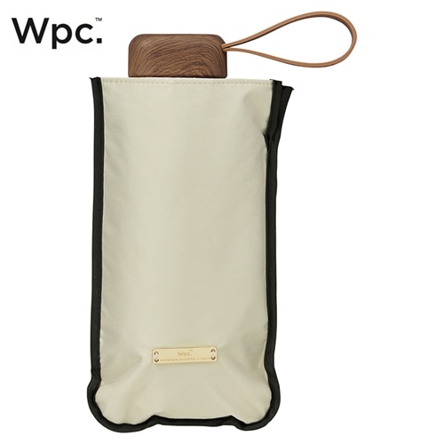 Wpc. 折りたたみ傘 プレーンパイピング 遮光 日傘(ベージュ): 通常