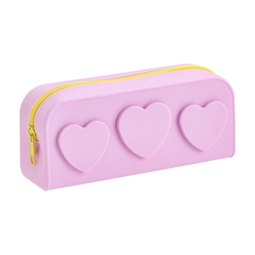 Tippi シリコンペンケース ハート(ピンクイエロー): 通常| プラザ
