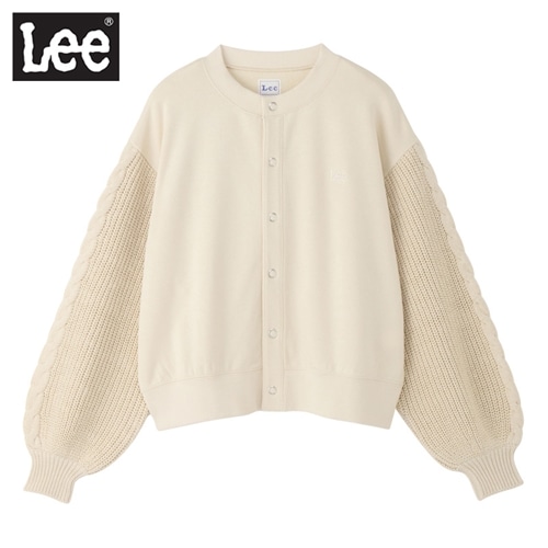 YILON カーディガン　アイボリー Lee リー ニットパネルカーディガン(アイボリー): 通常| プラザ