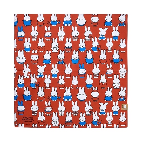 ミッフィー Miffy バンダナ ヒストリー(レッド): 通常| プラザ ミッフィー Miffy バンダナ ヒストリー(レッド): 通常| プラザ