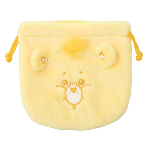 【CAREBEAR】ケアベア　BIGサイズ　フェイスマスコット　巾着　グリップ ケアベア ぬいぐるみ巾着 ティーズファクトリー : ティーズ