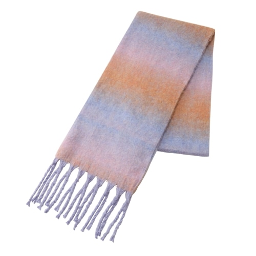 Chewiny チュウイニー ボーダーマフラー(パープル): 通常| プラザ