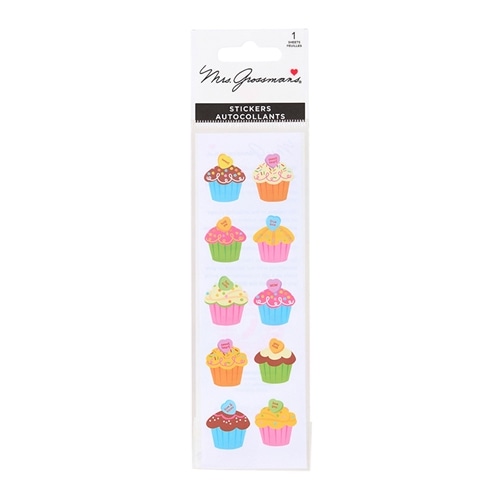 Mrs.Grossman's ミセス・グロスマン ステッカー(VALENTINE CUPCAKES