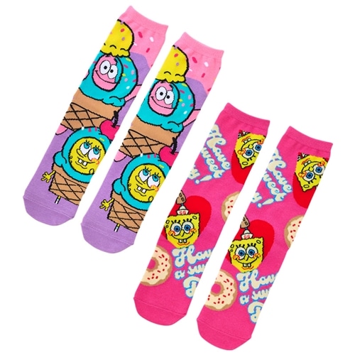 SpongeBob SquarePants スポンジ・ボブ ソックス2足セット ICE