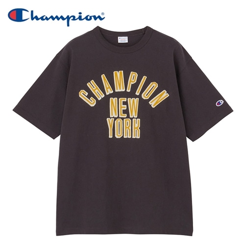 Champion チャンピオン フェルトTシャツ(ブラック): 通常| プラザ