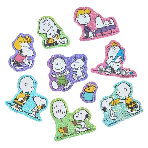 スヌーピー PEANUTS フレークステッカー(フェイス): 通常| プラザ