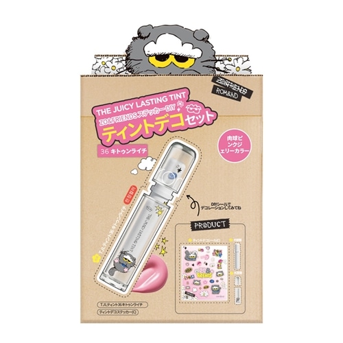 rom&nd ティント　ZO& FRIENDS スカーフ・ポーチ シール rom&nd ロムアンド x ZO&FRIENDS ザ ジューシーラスティング ティント