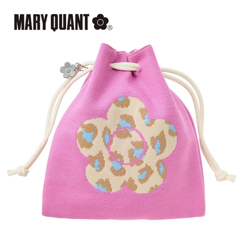 MARY QUANT マリークワント ニット巾着ポーチ(ピンク): 通常| プラザ