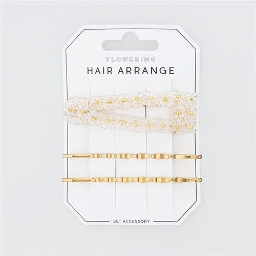 ヘアアクセサリー ariss Flowering フラワーリング ヘアアレンジセット HAS0042(ゴールド