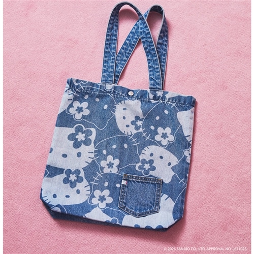 SOMETHING サムシング HELLO KITTY ハローキティ デニムトートバッグ
