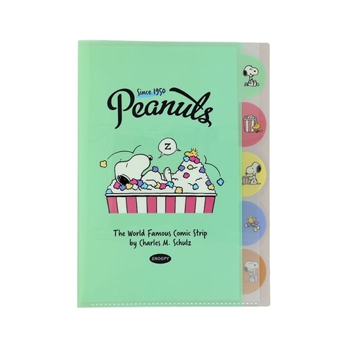 スヌーピー PEANUTS ダイカットクリアファイル5P アメリカンテイスト