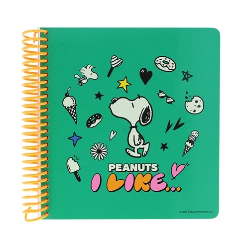 スヌーピー PEANUTS スクエアリングノート PEANUTS I LIKE…(グリーン