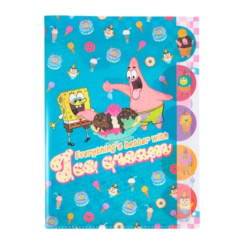 SpongeBob SquarePants スポンジ・ボブ ダイカットクリアファイル5P