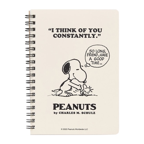 スヌーピー PEANUTS Wリングノート B6 アメリカンテイスト