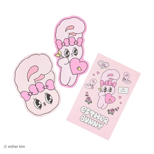 Esther Bunny エスターバニー ダイカットミニレターセット(ピンク