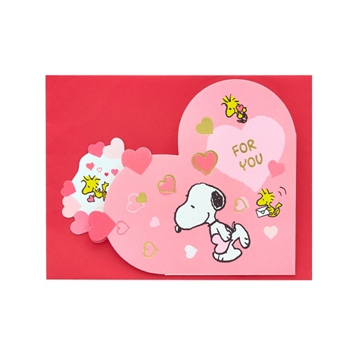 スヌーピー PEANUTS メッセージカード ハート(メッセージカード