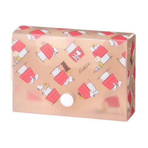 スヌーピー PEANUTS カードケース(ベージュ): 通常| プラザオンライン