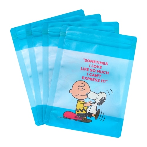 スヌーピー PEANUTS ストレージバッグ 4枚セット(オレンジ