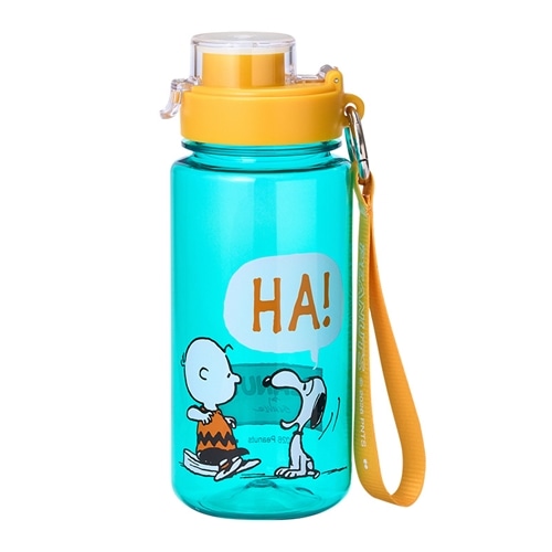 スヌーピー PEANUTS ストラップ付きドリンクボトル(BLUE): 通常