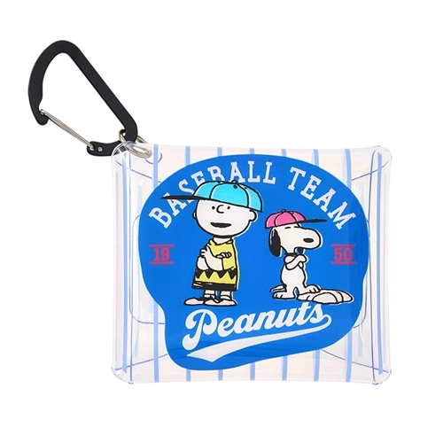 スヌーピー PEANUTS クリアマルチケース(野球/ブルー): 通常| プラザ
