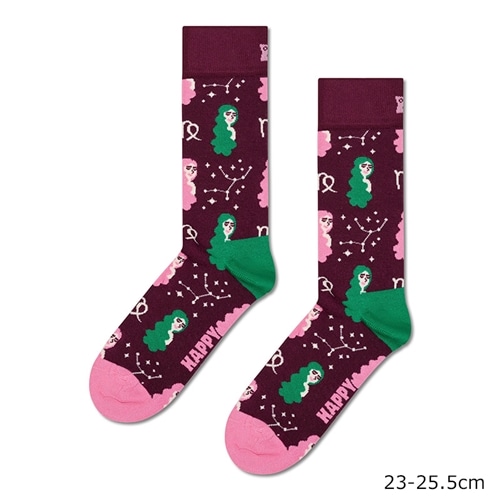 Happy Socks ハッピーソックス クルー丈ソックス 乙女座(23-25.5cm