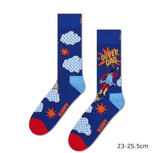 Happy Socks ハッピーソックス クルー丈ソックス フライングスーパー