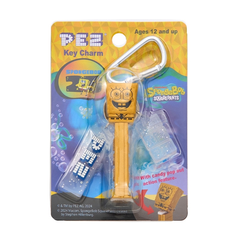 【公式ショップ】 SpongeBob スポンジ・ボブ カラビナキーリング ペッツ PEZ コレクション