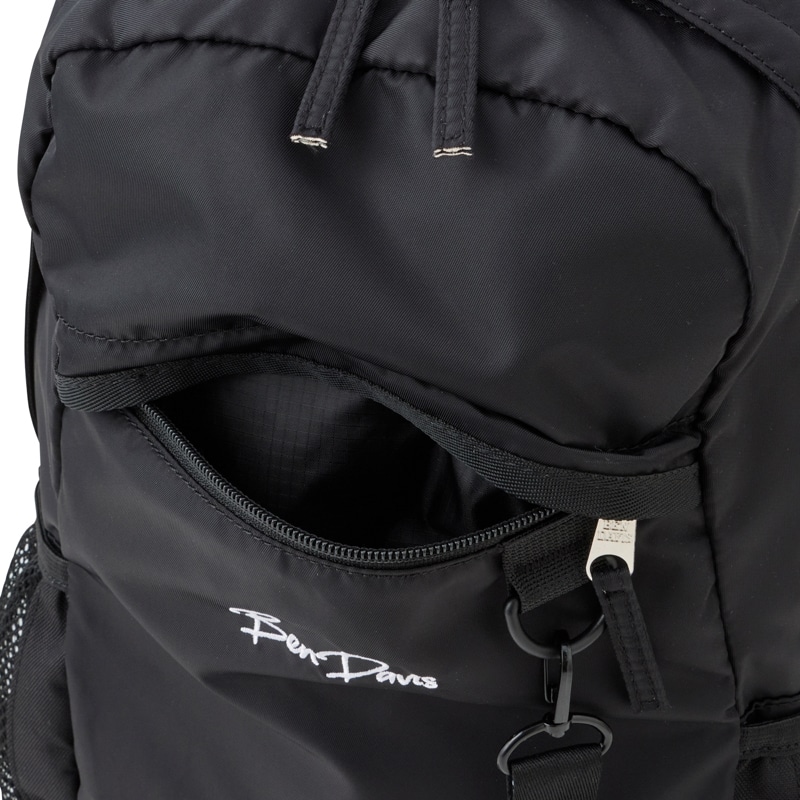 新品⭐︎BEN DAVIS ベンデイビス黒リュック 透明ポーチ付き　31L プラザ BEN DAVIS ベン デイビス NEW MESH バックパック