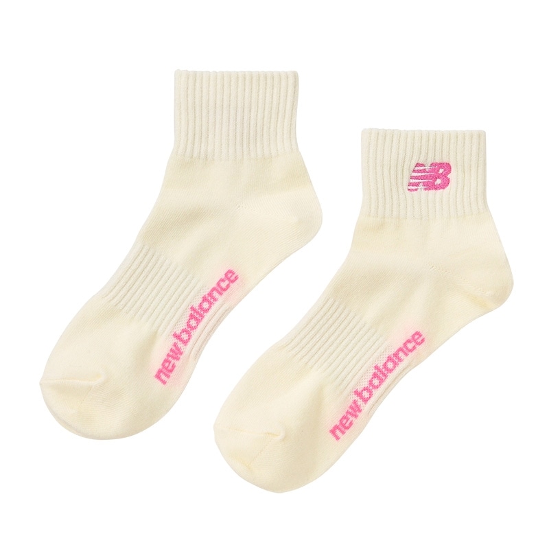 New Balance ニューバランス ワンポイントピンクロゴ ソックス 3足