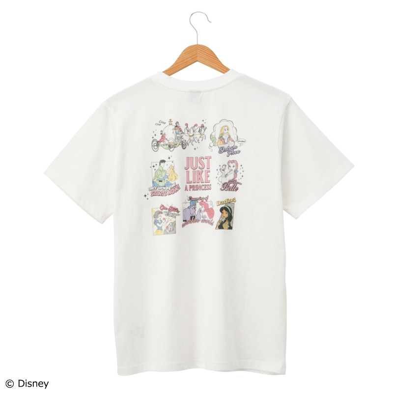Disney ディズニー プリンセス Tシャツ 白 XL Disney（ディズニー）PRINCESS/ Tシャツ オフホワイト